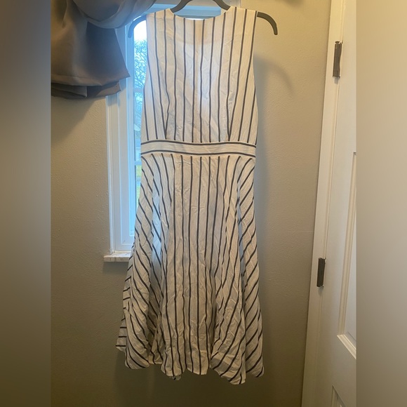 Alex Marie Striped Navy and White Midi Dress - Picture 4 of 7